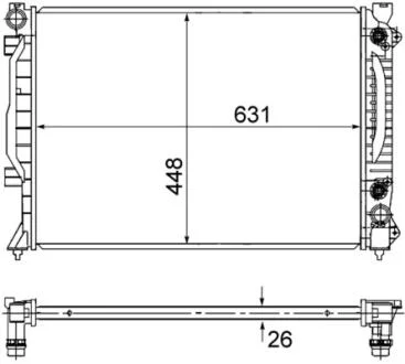 Фото 1 - радіатор MAHLE / KNECHT CR 1686 000S Радіатор MAHLE / KNECHT CR 1686 000S (фото 1)