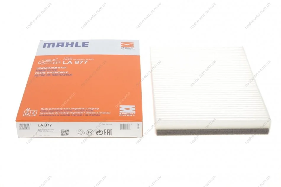 Повітряний фільтр салону MAHLE / KNECHT LA 877 (фото 1)