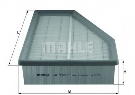 Фільтр повітряний MAHLE / KNECHT LX 934/1 (фото 1)