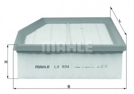 Фільтр повітряний MAHLE / KNECHT LX 934 (фото 1)