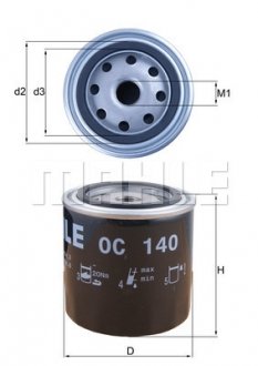 Фільтр масл. NISSAN Sunny (Knecht-mahle) MAHLE / KNECHT OC140