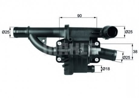 Термостат MAHLE / KNECHT TH 40 83 (фото 1)