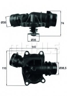 Термостат MAHLE / KNECHT TI 233 88 (фото 1)