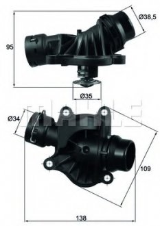 Термостат MAHLE / KNECHT TI 234 88 (фото 1)