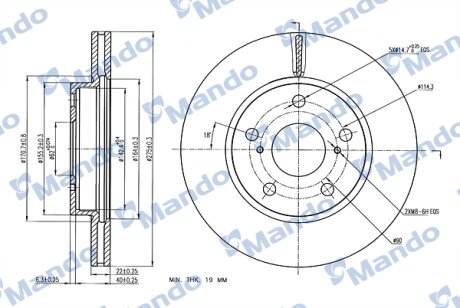 Диск гальмівної MANDO MBC035304