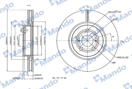 Диск гальмівної MANDO MBC035307