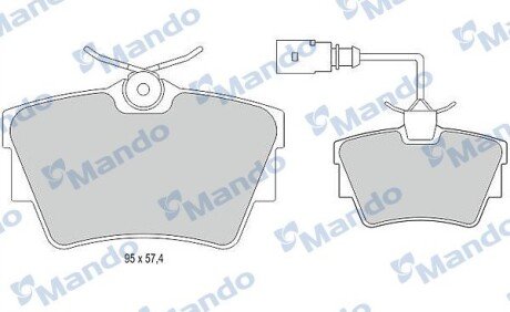 Колодки гальм. диск. RENAULT TRAFIC, OPEL VIVARO 01- задн. MANDO MBF015023