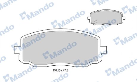 Колодки гальм. диск. HYUNDAI передн. MANDO MBF015216