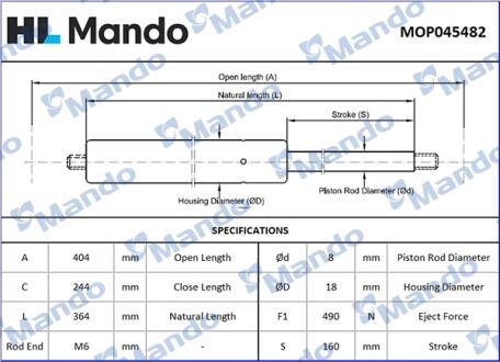 Автозапчастина MANDO MOP045482