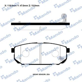 Колодки гальм. MANDO RMPK21NS