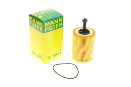 Фильтр масляный AUDI, SEAT, SKODA, VW + прокладка MANN HU719/7X