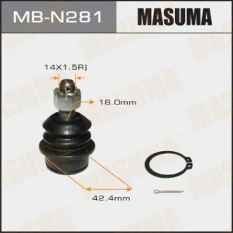Опора шаровая переднего верхнего рычага Nissan Navara, Pathfinder (05-14)  Masuma MASUMA MBN281