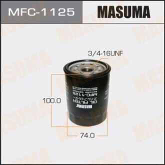 Фильтр масляный Toyota FJ Cruiser (06-09), Land Cruiser (-12), Land Cruiser Prad MASUMA MFC1125