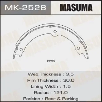 Колодка тормозная барабанная  MASUMA MK2528