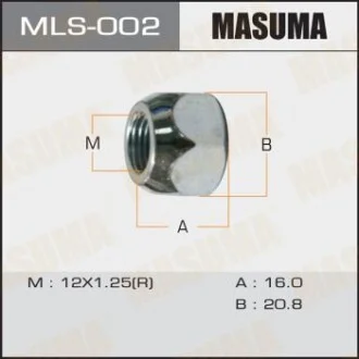 Гайка колеса 12x1.25 / под ключ=21мм  MASUMA MLS002