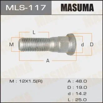Шпилька колеса Toyota  Masuma MASUMA MLS117