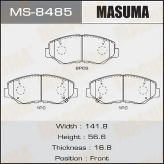 Колодка тормозная передняя  MASUMA MS8485