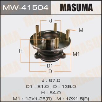 Ступица колеса заднего в сборе с подшипником Mazda 3 (13-16) (с ABS) M MASUMA MW41504