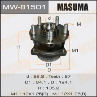 Ступица колеса задн FORESTER/ S12 (with ABS) MASUMA MW81501