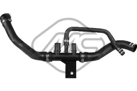 Патрубок радіатора Peugeot Boxer/Citroen Jumper (06-)  Metalcaucho 09508