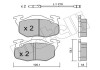 Комплект гальмівних колодок (дискових) Metelli 22-0037-0 (фото 8)