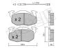 Комплект гальмівних колодок (дискових) Metelli 22-0037-0 (фото 8)
