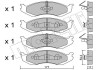 Комплект гальмівних колодок (дискових) Metelli 22-0218-0 (фото 2)