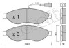 Комплект гальмівних колодок (дискових) Metelli 22-0708-0 (фото 1)