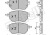 Комплект гальмівних колодок (дискових) Metelli 22-0741-0 (фото 1)