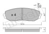 Комплект гальмівних колодок (дискових) Metelli 22-0766-0 (фото 2)