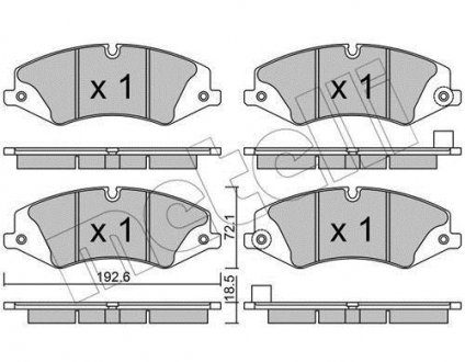 Комплект гальмівних колодок (дискових) Metelli 22-0836-6