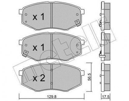 Комплект гальмівних колодок (дискових) Metelli 22-0942-0 (фото 1)