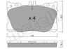 Комплект гальмівних колодок (дискових) Metelli 22-1134-0 (фото 1)