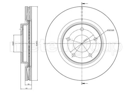 Диск гальмівний Metelli 23-0902C