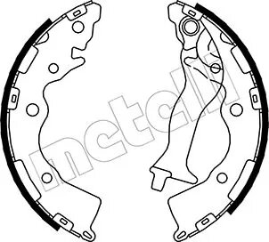 Комплект гальмівних колодок (барабанних) Metelli 53-0182