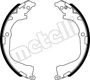 Комплект гальмівних колодок (барабанних) Metelli 53-0529 (фото 1)