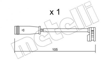Датчик зносу гальмівних колодок Metelli SU.313 (фото 1)