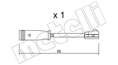 Датчик зносу гальмівних колодок Metelli SU.314 (фото 1)