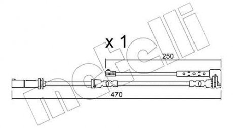 Датчик зносу гальмівних колодок Metelli SU.338 (фото 1)