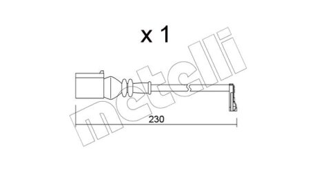 Фото датчик зносу гальмівних колодок Metelli SU.364 Датчик зносу гальмівних колодок Metelli SU.364