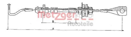 Трос акселератора METZGER 10.090