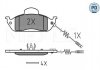 Комплект гальмівних колодок з 4 шт. дисків MEYLE 025 231 9317/PD (фото 1)