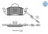 Комплект гальмівних колодок з 4 шт. дисків MEYLE 025 231 9317/W (фото 1)