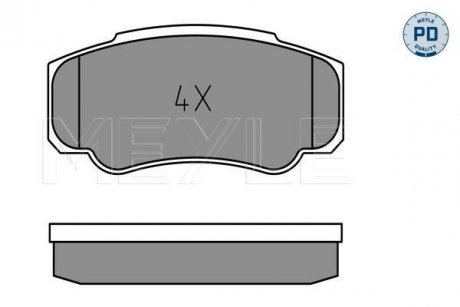 Комплект гальмівних колодок MEYLE 025 239 2120/PD
