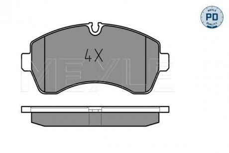 Комплект гальмівних колодок з 4 шт. дисків MEYLE 025 292 0020/PD