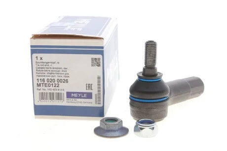 Накінечник тяги рульової AUDI A3, SEAT LEON, VW TOURAN 01- перед. міст зправа MEYLE 116 020 0026