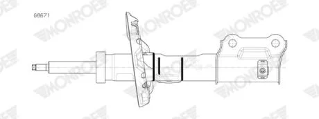 Амортизатор підвіски MONROE G8671