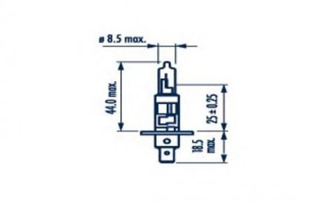 Лампа розжарювання H1 12v 55w P14,5s (вир-во) NARVA 48320B1