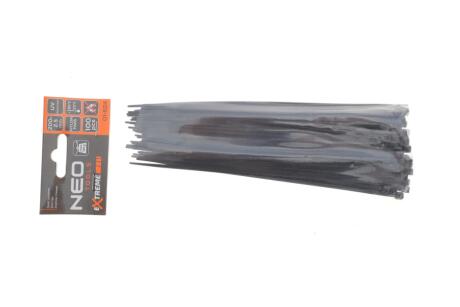 Стяжки кабельні EXTREME 2,5 × 200 мм, чорні, 100 шт. NEO TOOLS 01-624