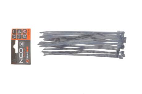 Стяжки кабельні EXTREME 4,8 × 200 мм, чорні, 20 шт. NEO TOOLS 01-632